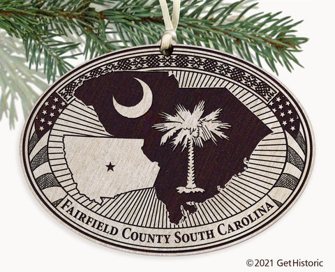 Fairfield County South Carolina Engraved Ornament