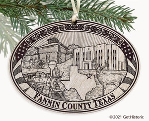 Fannin  County Texas Engraved Ornament