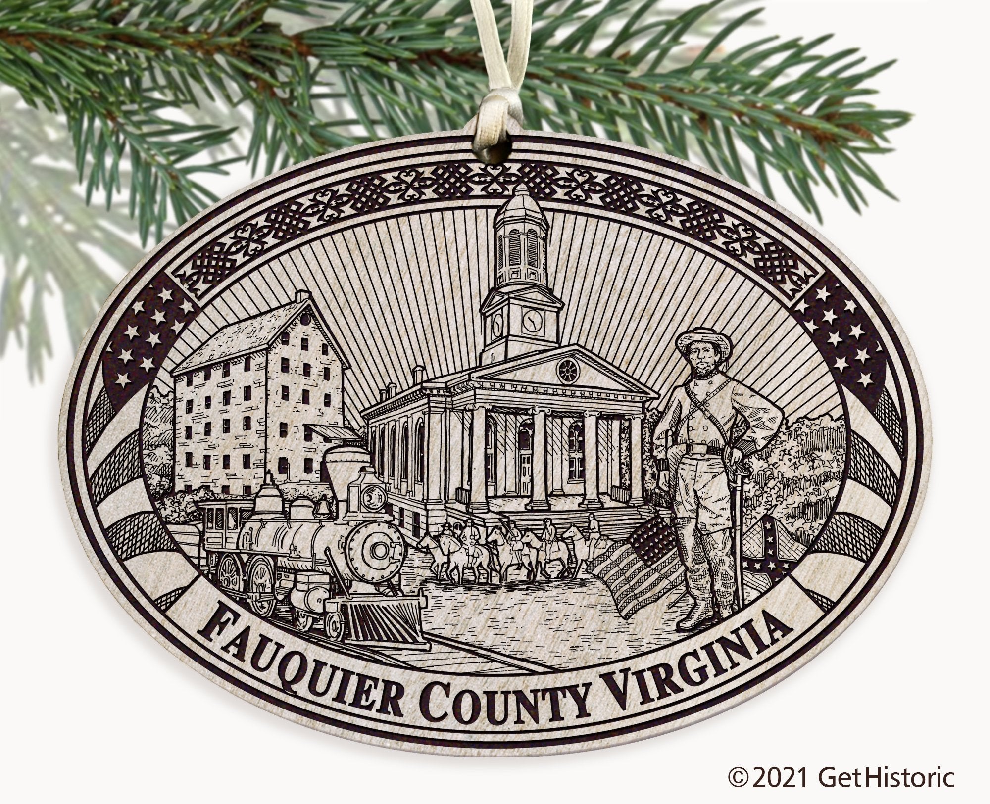 Fauquier County Virginia Engraved Ornament