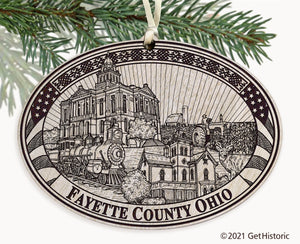 Fayette County Ohio Engraved Ornament