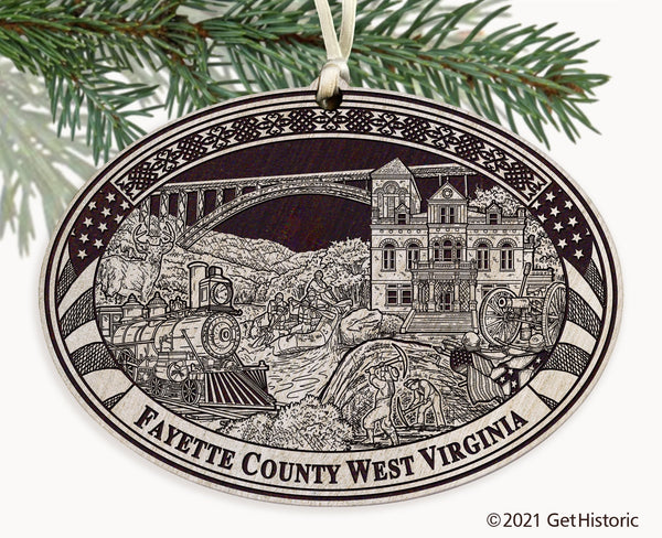 Fayette County West Virginia Engraved Ornament
