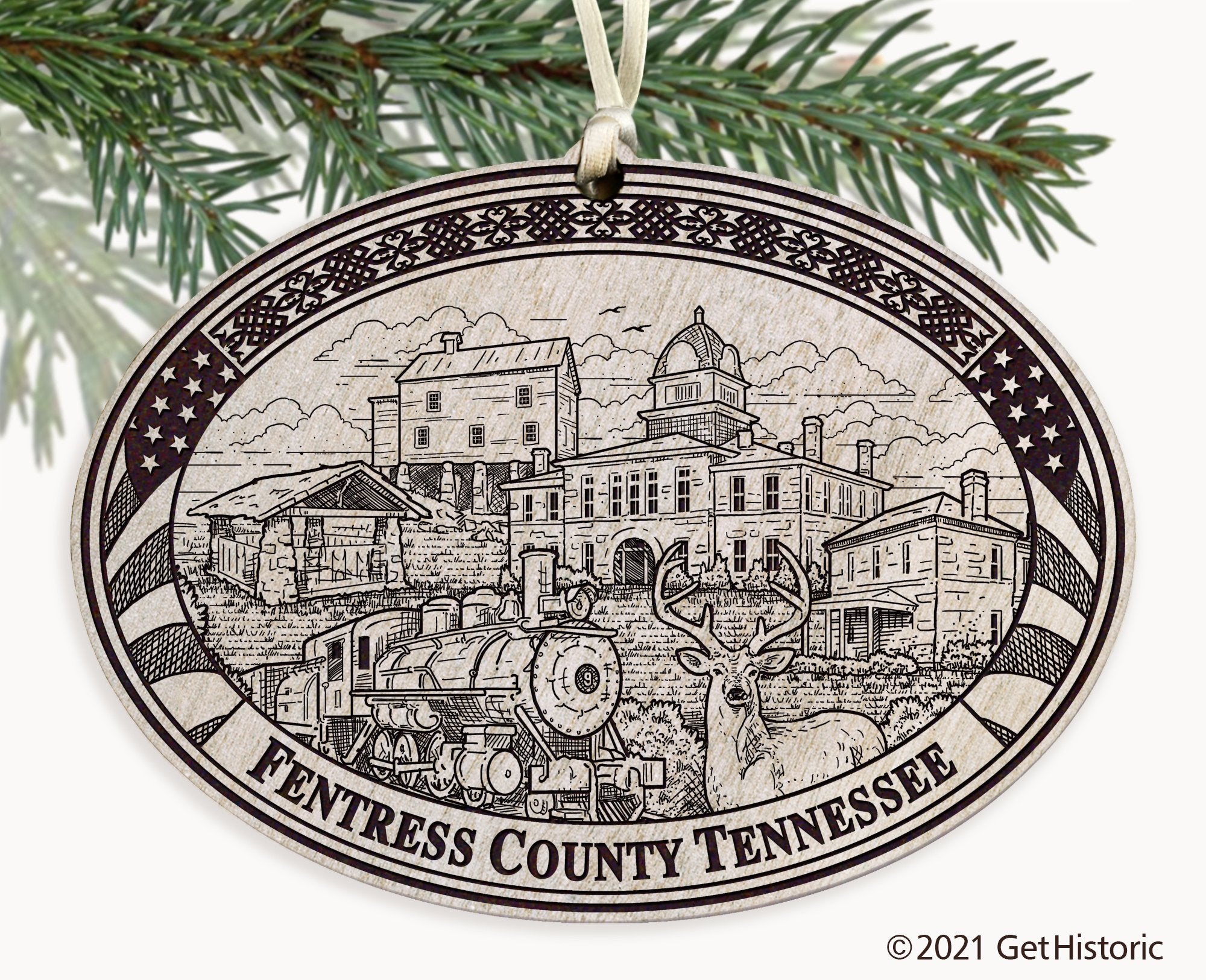 Fentress County Tennessee Engraved Ornament