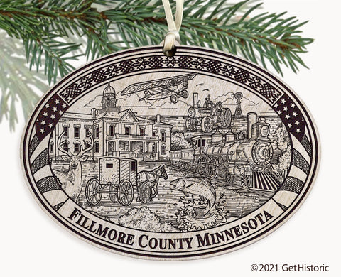 Fillmore County Minnesota Engraved Ornament
