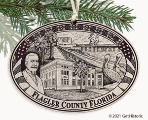 Flagler County Florida Engraved Ornament