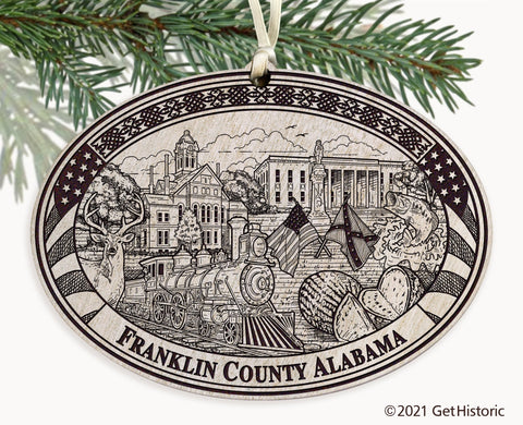 Franklin County Alabama Engraved Ornament