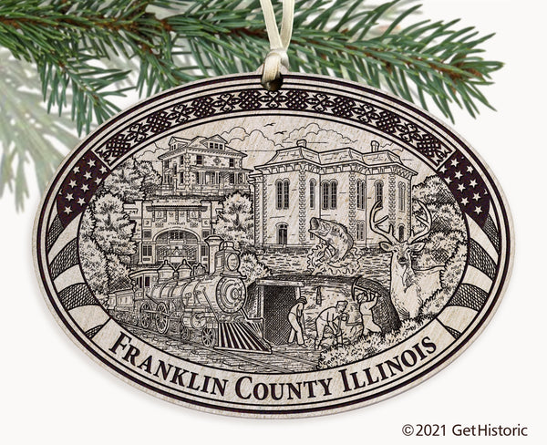 Franklin County Illinois Engraved Ornament