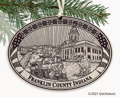 Franklin County Indiana Engraved Ornament