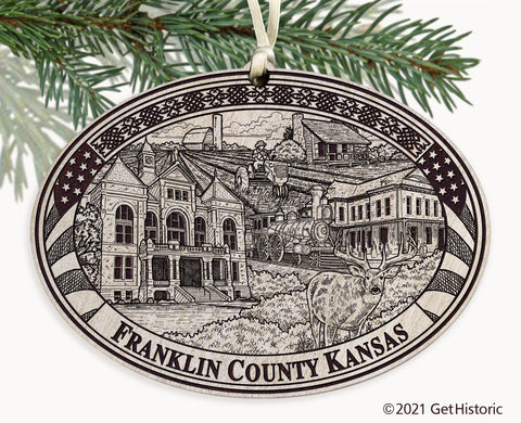 Franklin County Kansas Engraved Ornament