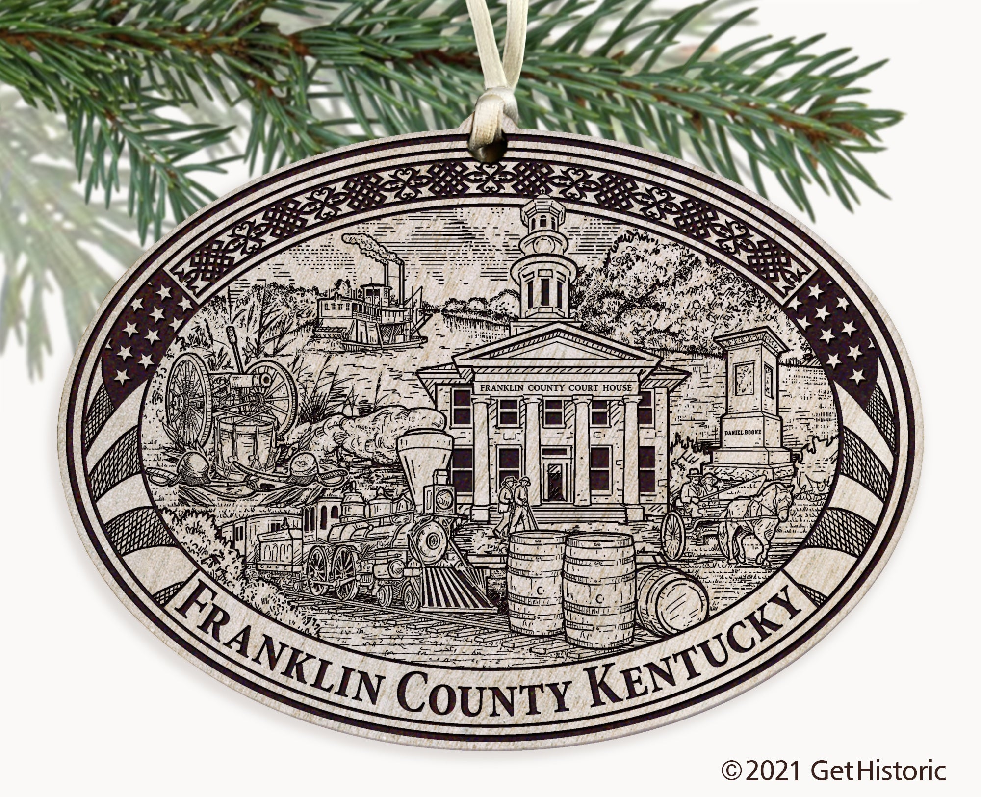 Franklin County Kentucky Engraved Ornament