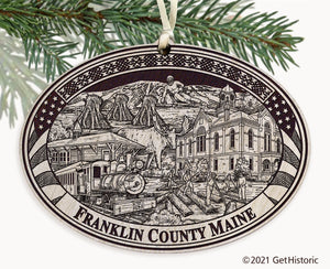 Franklin County Maine Engraved Ornament