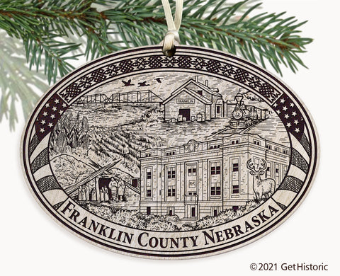 Franklin County Nebraska Engraved Ornament