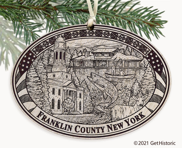 Franklin County New York Engraved Ornament