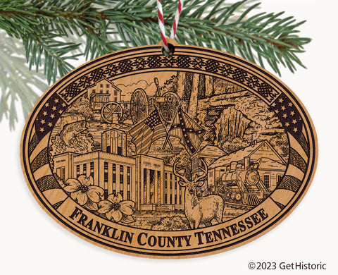 Franklin County Tennessee Engraved Natural Ornament