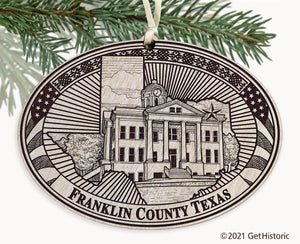 Franklin County Texas Engraved Ornament