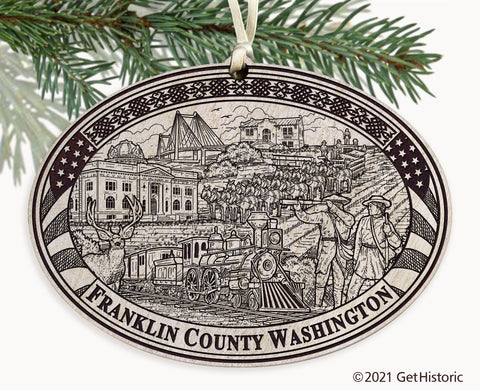 Franklin County Washington Engraved Ornament