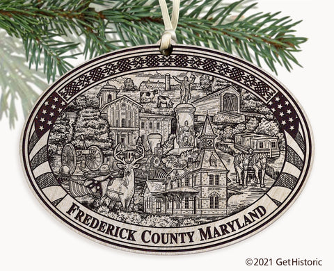 Frederick County Maryland Engraved Ornament