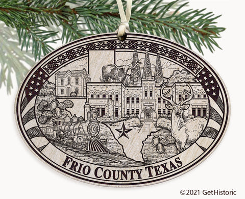 Frio County Texas Engraved Ornament