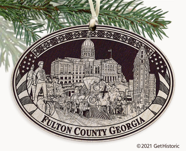 Fulton County Georgia Engraved Ornament