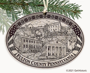 Fulton County Pennsylvania Engraved Ornament
