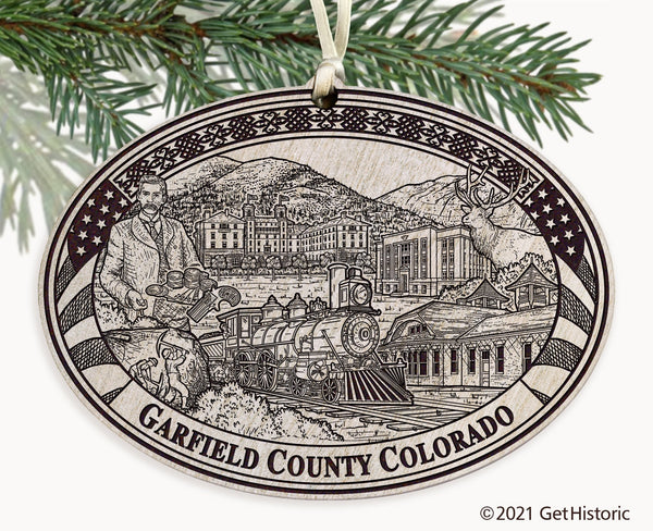 Garfield County Colorado Engraved Ornament