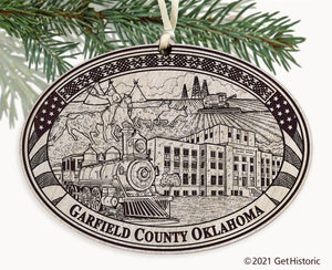 Garfield County Oklahoma Engraved Ornament