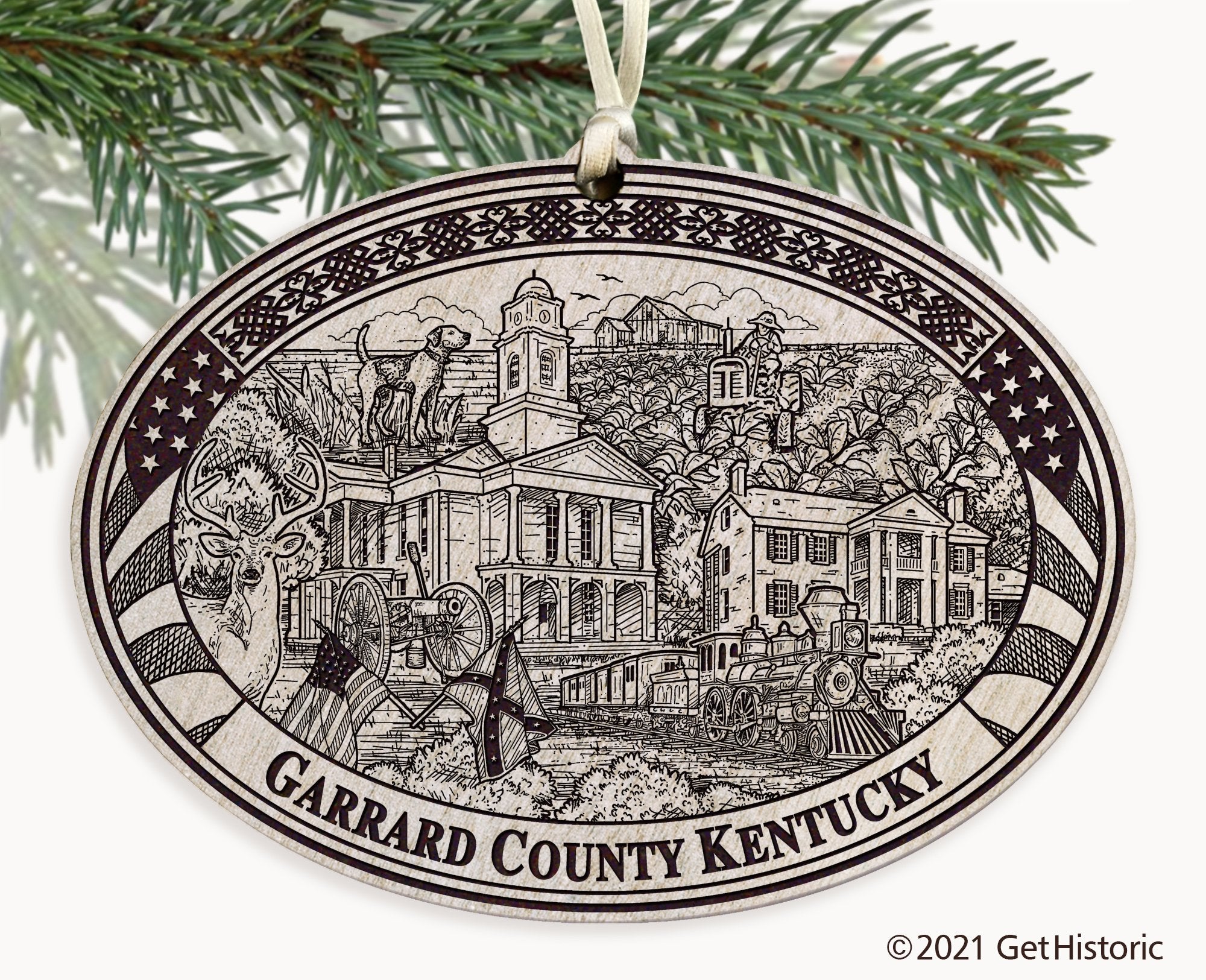Garrard County Kentucky Engraved Ornament