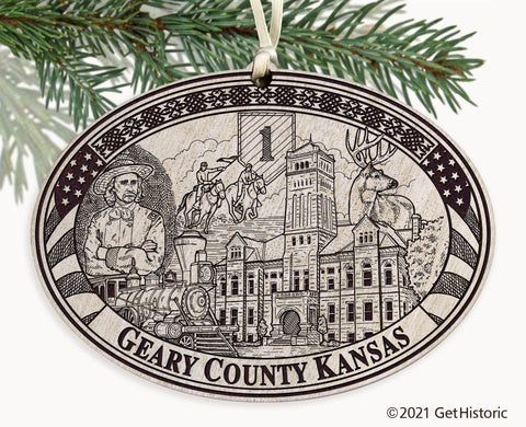 Geary County Kansas Engraved Ornament