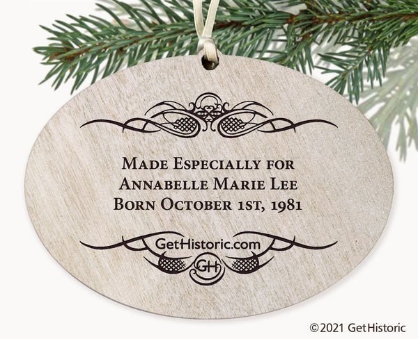Personalized Wooden Engraved Ornament