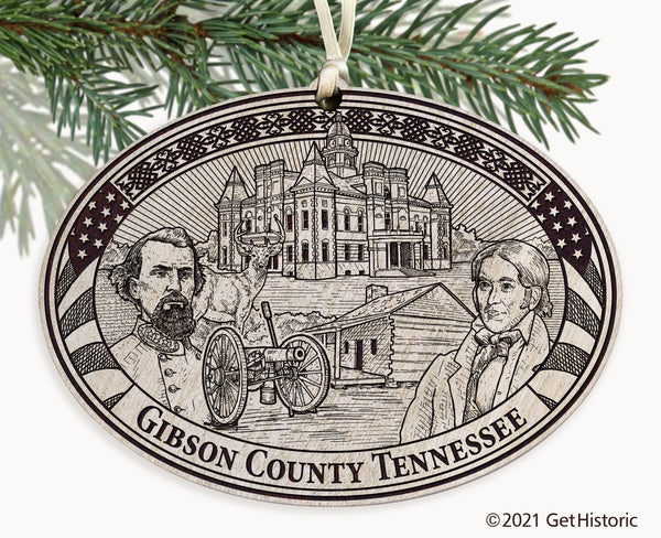 Gibson County Tennessee Engraved Ornament