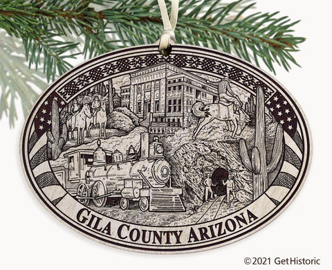 Gila County Arizona Engraved Ornament