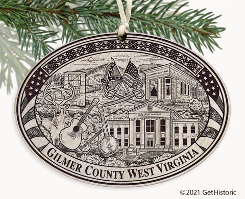 Gilmer County West Virginia Engraved Ornament