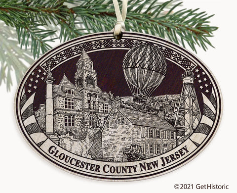 Gloucester County New Jersey Engraved Ornament