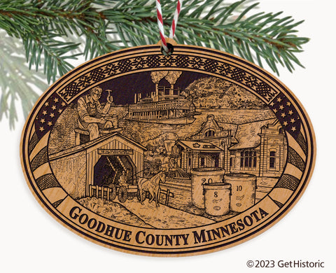 Goodhue County Minnesota Engraved Natural Ornament