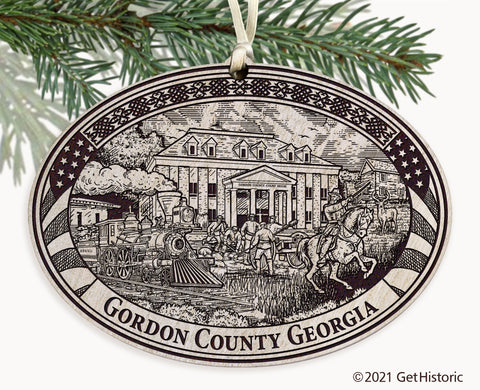 Gordon County Georgia Engraved Ornament