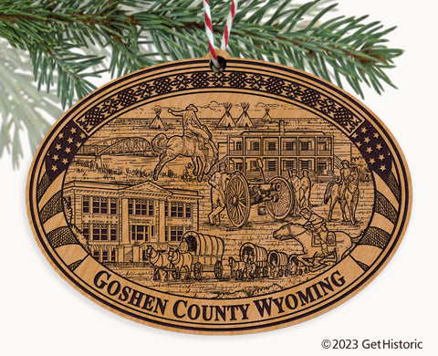 Goshen County Wyoming Engraved Natural Ornament