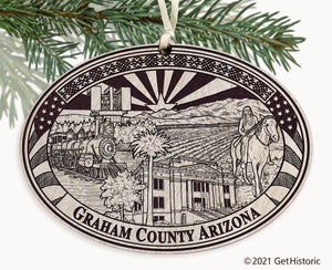 Graham County Arizona Engraved Ornament