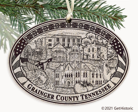 Grainger County Tennessee Engraved Ornament