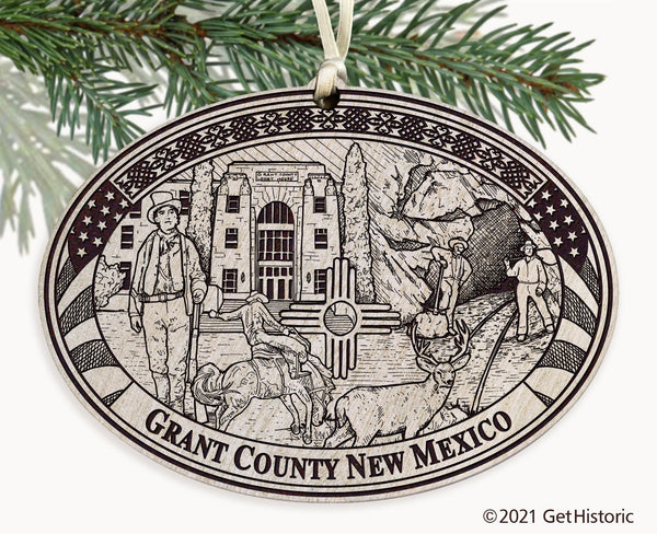 Grant County New Mexico Engraved Ornament