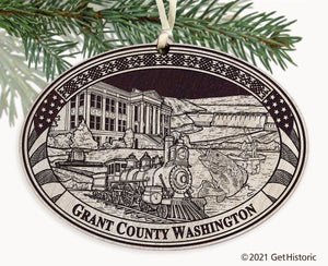 Grant County Washington Engraved Ornament