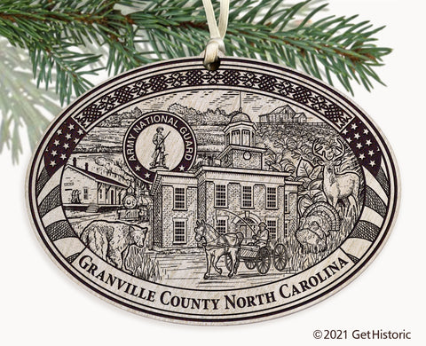 Granville County North Carolina Engraved Ornament
