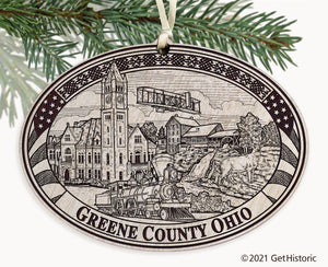 Greene County Ohio Engraved Ornament