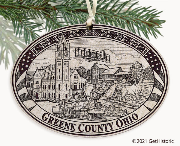 Greene County Ohio Engraved Ornament