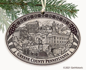 Greene County Pennsylvania Engraved Ornament