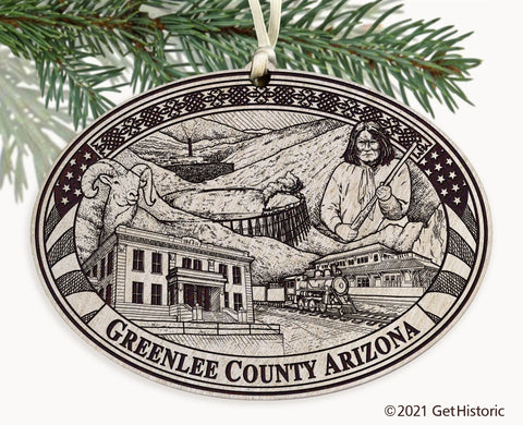 Greenlee County Arizona Engraved Ornament