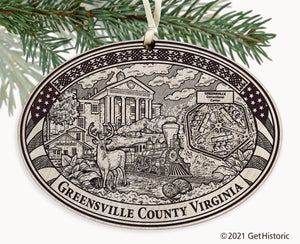 Greensville County Virginia Engraved Ornament