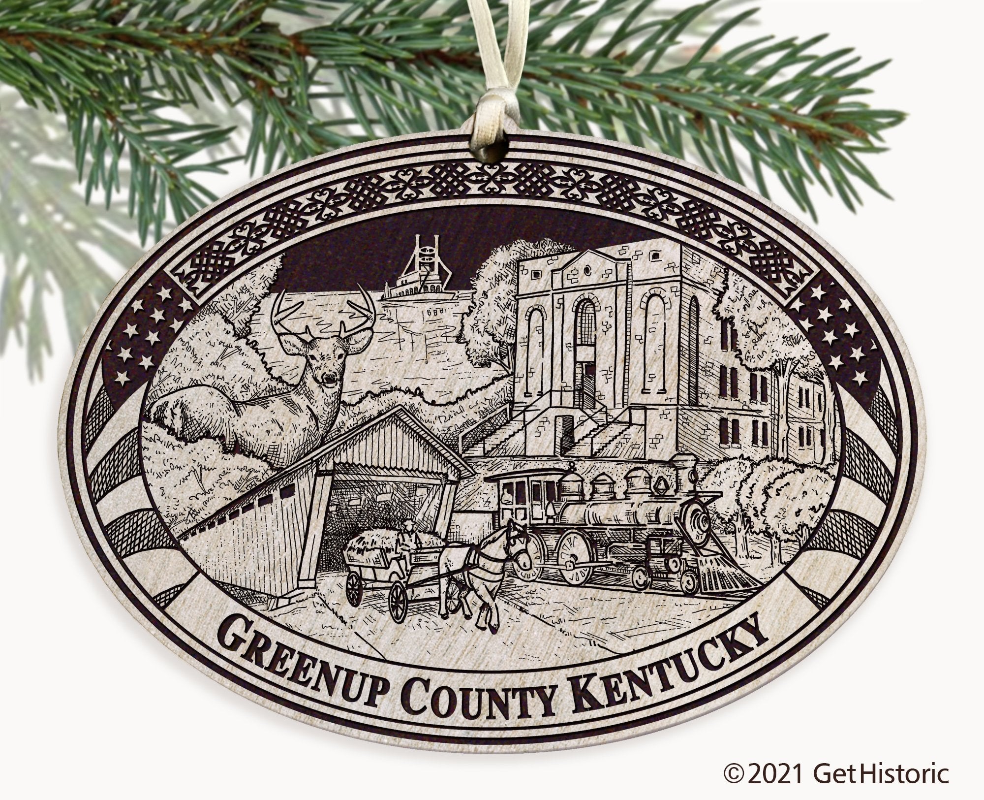 Greenup County Kentucky Engraved Ornament