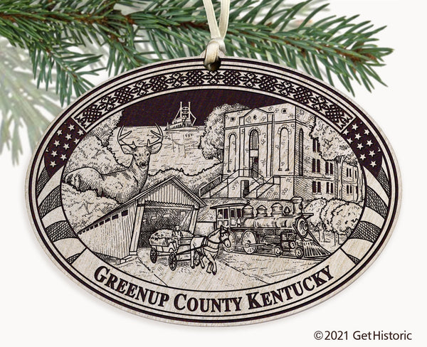 Greenup County Kentucky Engraved Ornament