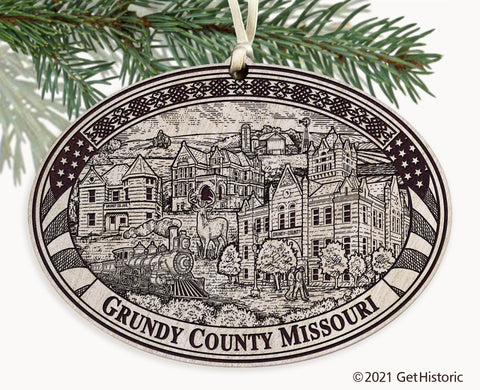 Grundy County Missouri Engraved Ornament