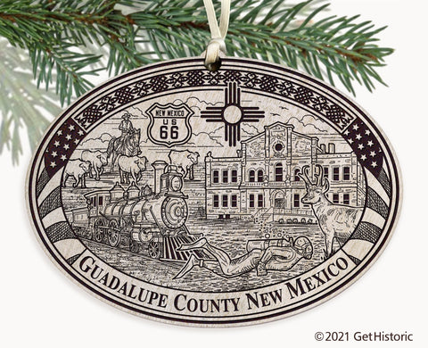 Guadalupe County New Mexico Engraved Ornament