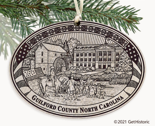 Guilford County North Carolina Engraved Ornament
